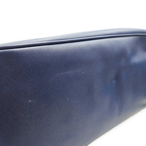 Galleria Double Zipper 35cm Blue Top Handle Bag in Saffiano Leather Gold hardware CL2608-22767 11