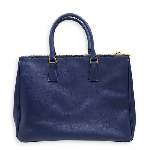 Galleria Double Zipper 35cm Blue Top Handle Bag in Saffiano Leather Gold hardware CL2608-22767 2