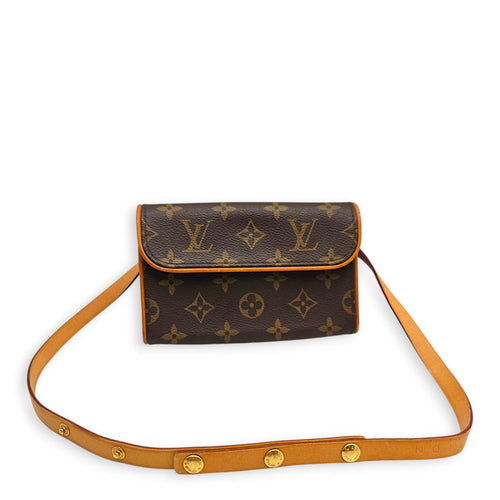 Monogram Pochette Florentine Brown Belt Bag in Coated Canvas Gold hardware CL2608-22768 12