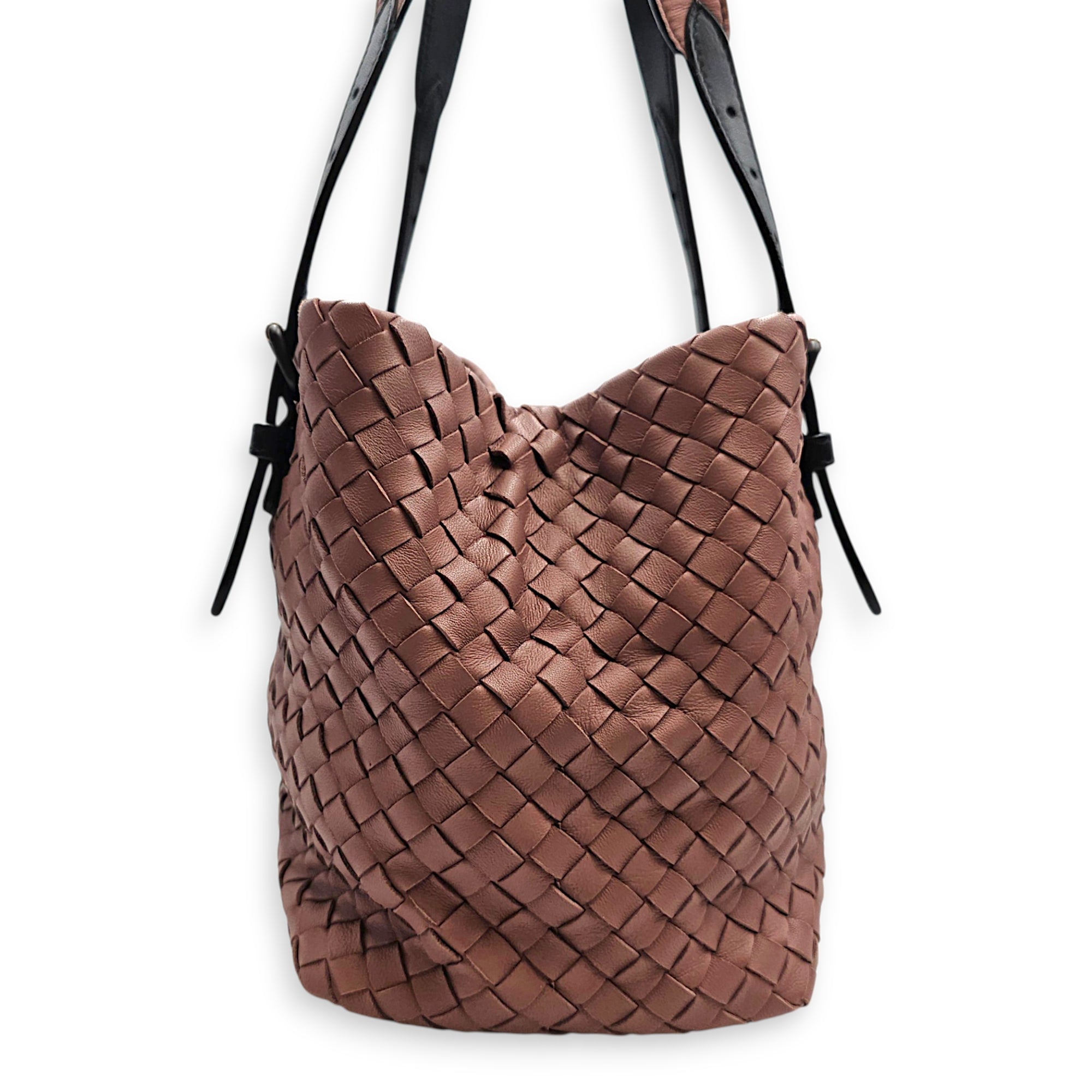 Cesta tote 26cm Pink Top Handle Bag in Nappa Leather Bunito hardware