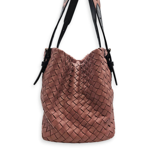 Cesta tote 26cm Pink Top Handle Bag in Nappa Leather Bunito hardware