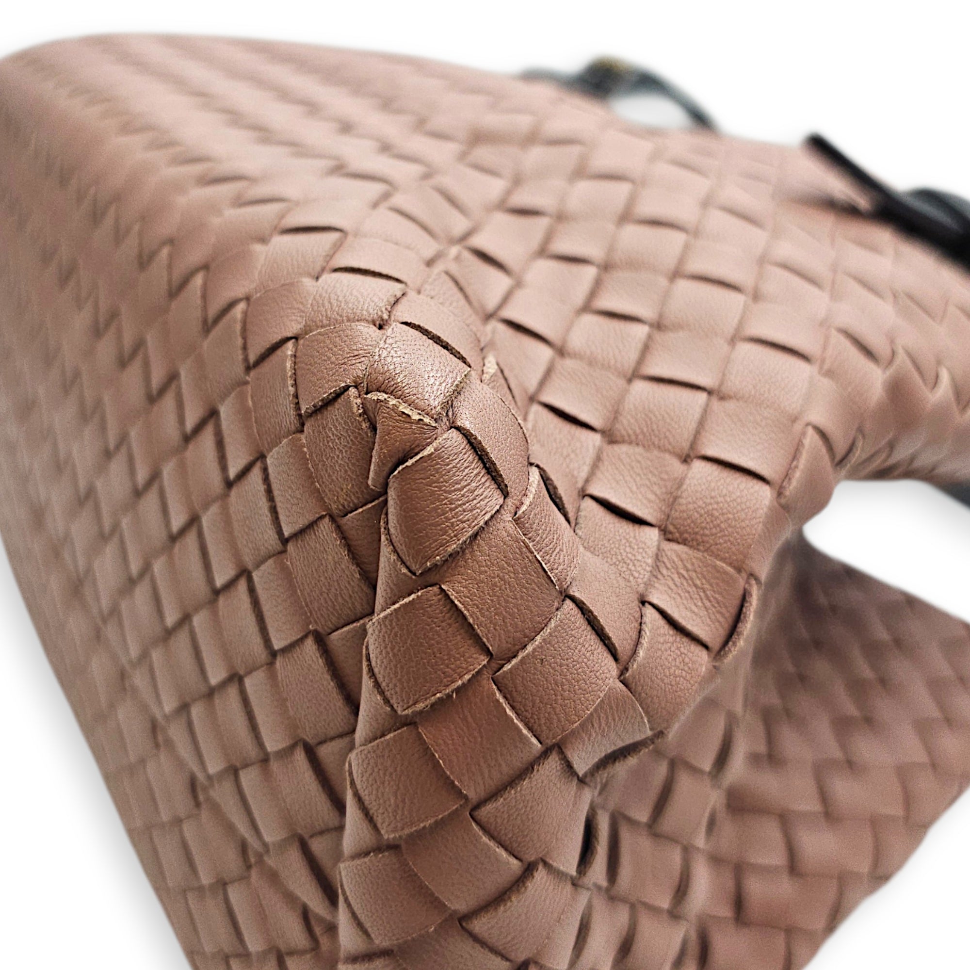 Cesta tote 26cm Pink Top Handle Bag in Nappa Leather Bunito hardware