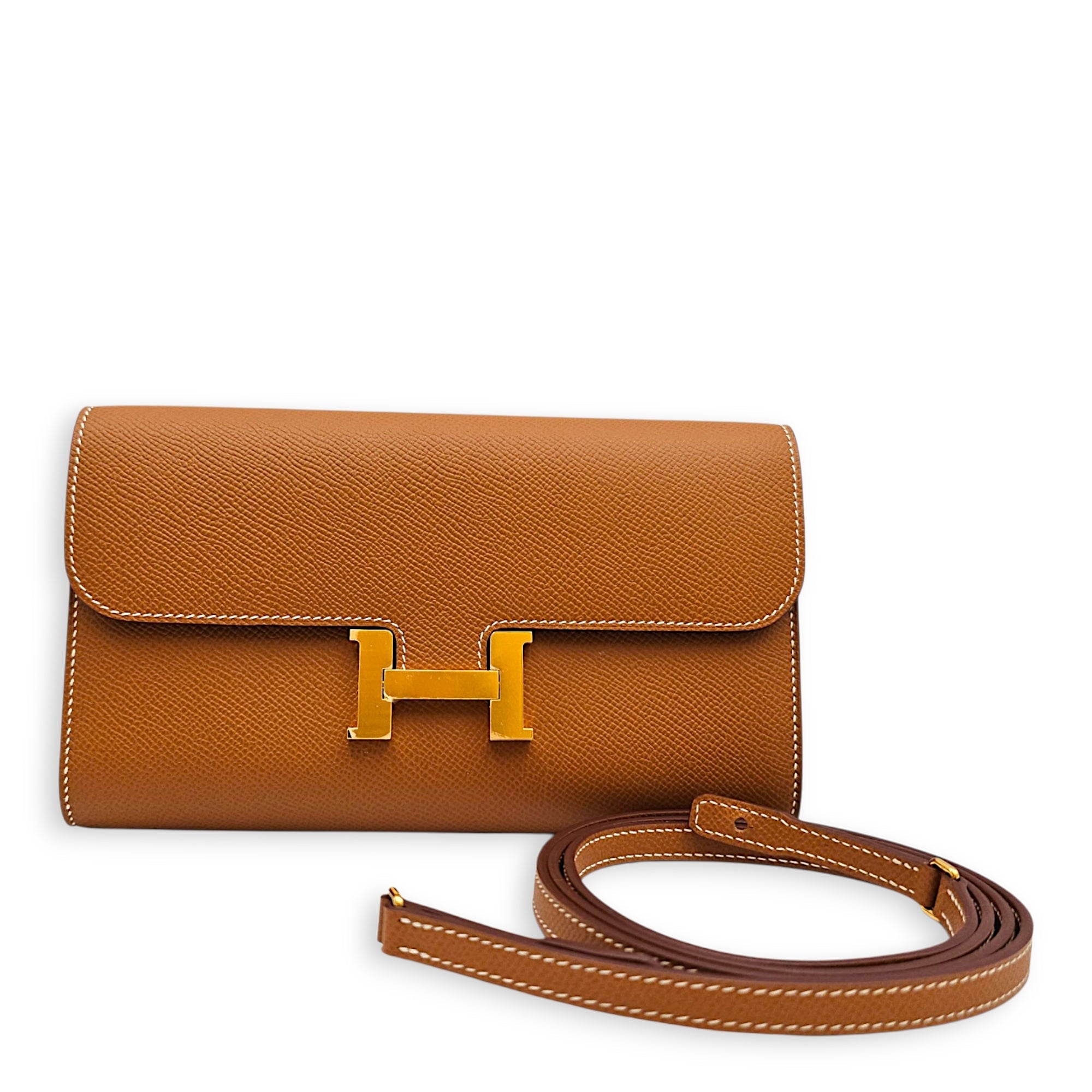 Constance To Go Gold Wallet in Epsom Gold hardware CL2608-22775 7