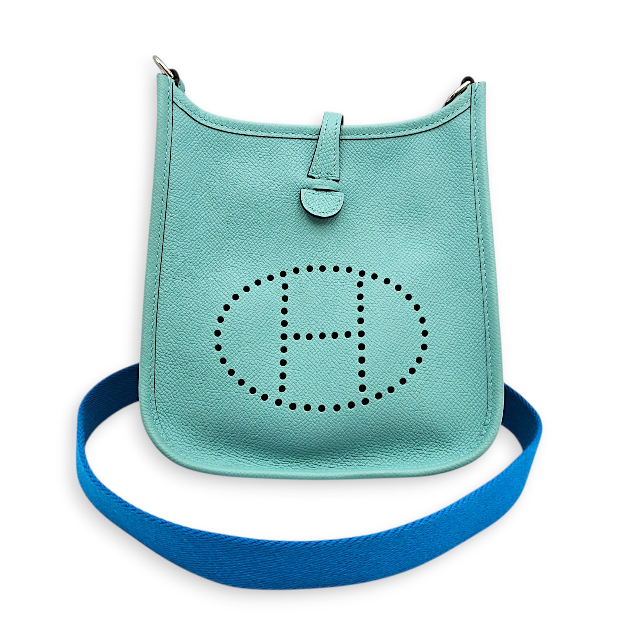 Evelyne Mini Blue Atoll in Epsom Palladium hardware CL2608-22777 10