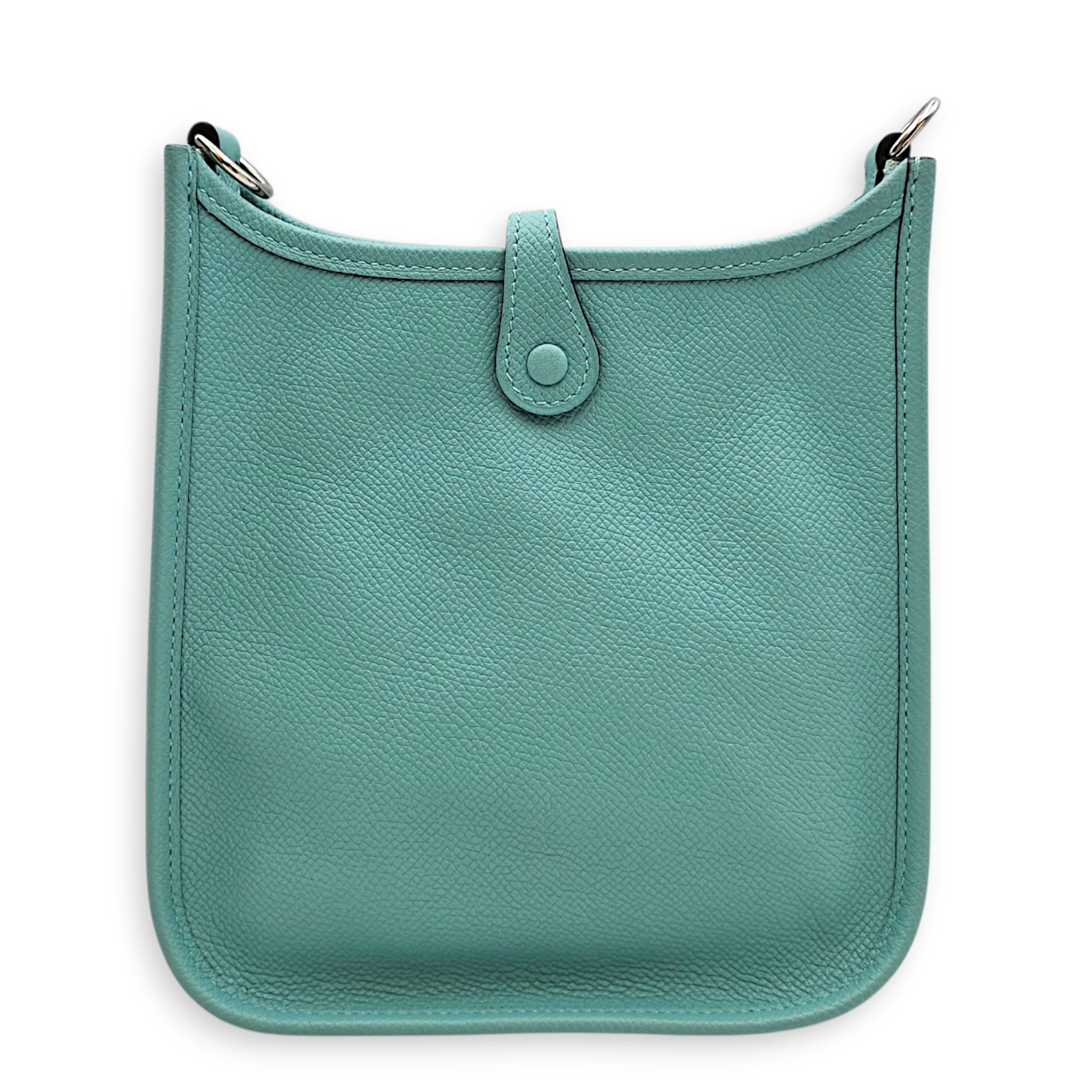 Evelyne Mini Blue Atoll in Epsom Palladium hardware CL2608-22777 2