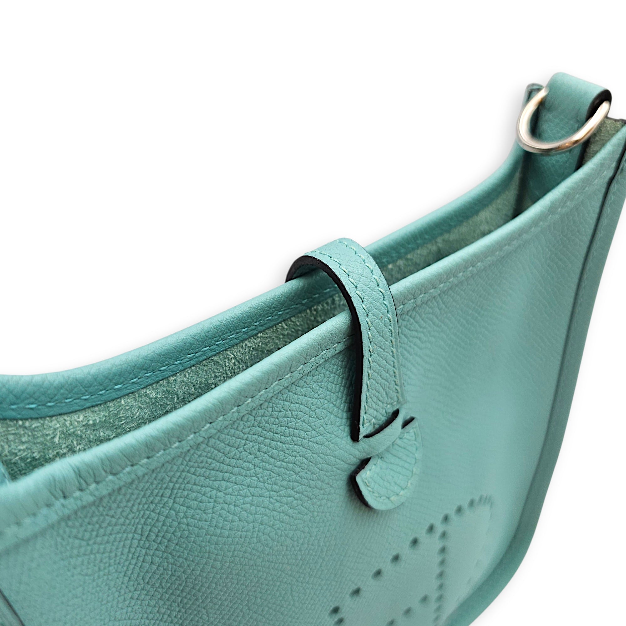 Evelyne Mini Blue Atoll in Epsom Palladium hardware CL2608-22777 9