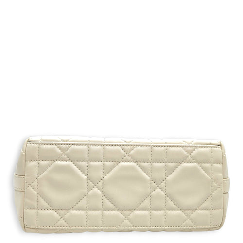 Diorstar hobo 29cm White Shoulder Bag in Lambskin Gold hardware CL2608-22784 6