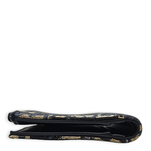 30 Montaigne Dahlia Blue Wallet in Canvas Gold hardware CL2608-22785 3