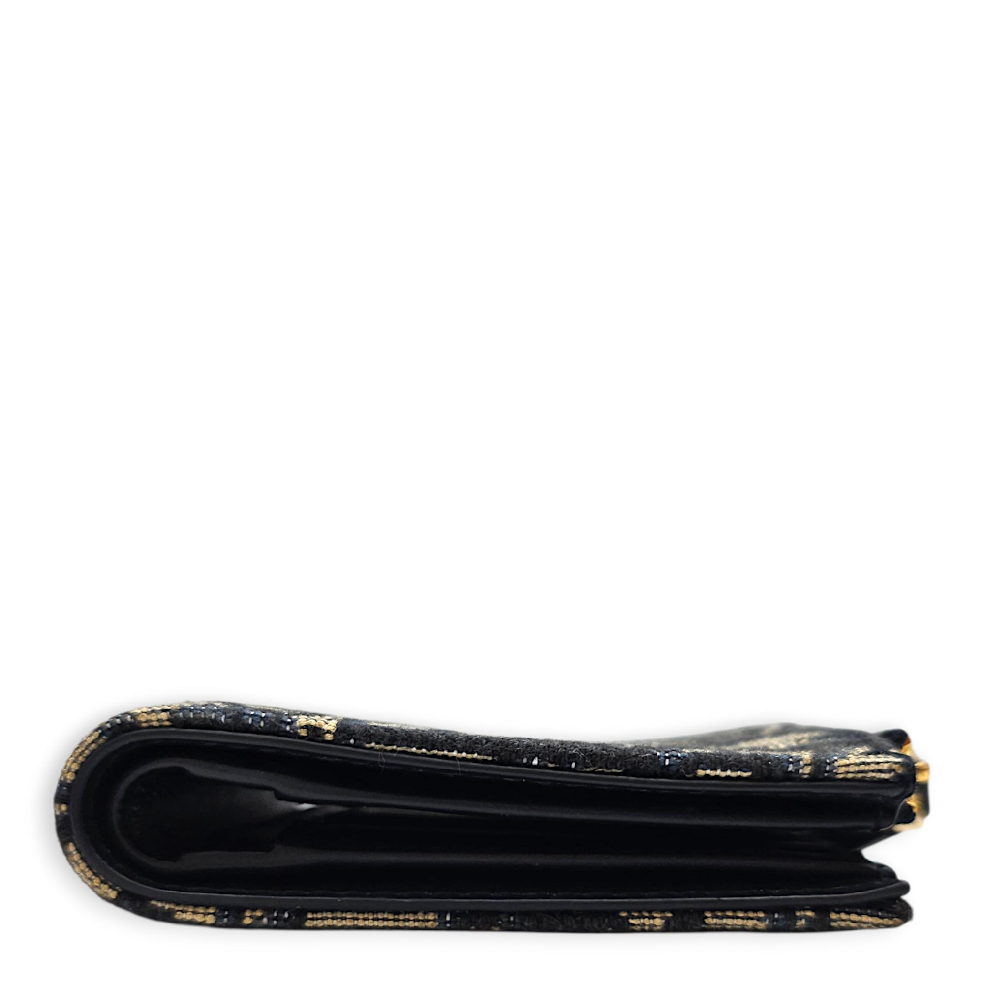 30 Montaigne Dahlia Blue Wallet in Canvas Gold hardware CL2608-22785 4