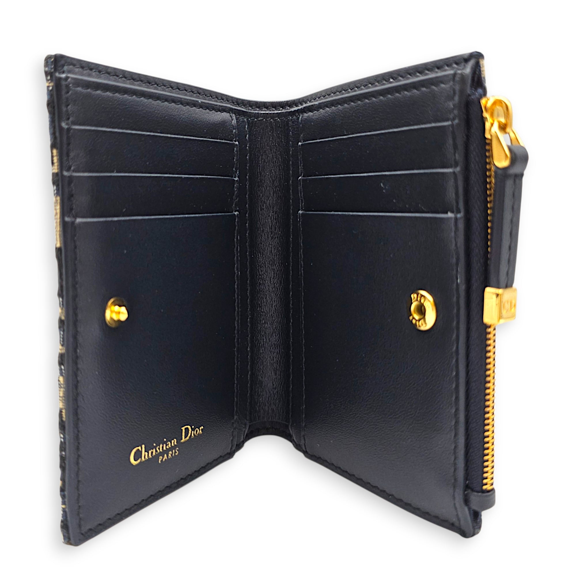 30 Montaigne Dahlia Blue Wallet in Canvas Gold hardware CL2608-22785 6