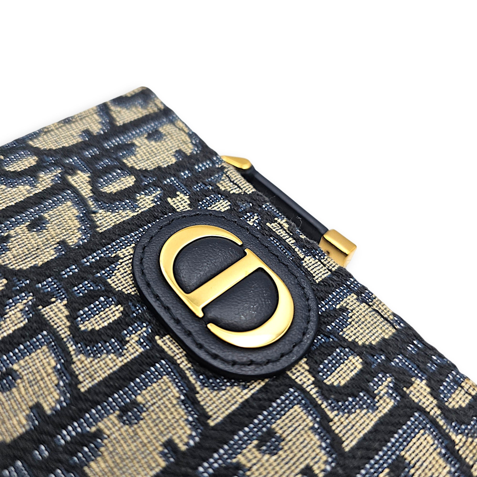 30 Montaigne Dahlia Blue Wallet in Canvas Gold hardware CL2608-22785 8