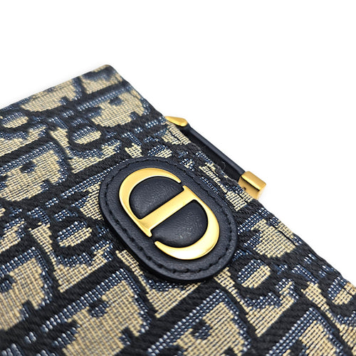 30 Montaigne Dahlia Blue Wallet in Canvas Gold hardware CL2608-22785 8