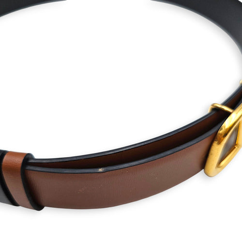 Garavani V Logo 75 Brown Belt in Calfskin Gold hardware CL2608-22787 2