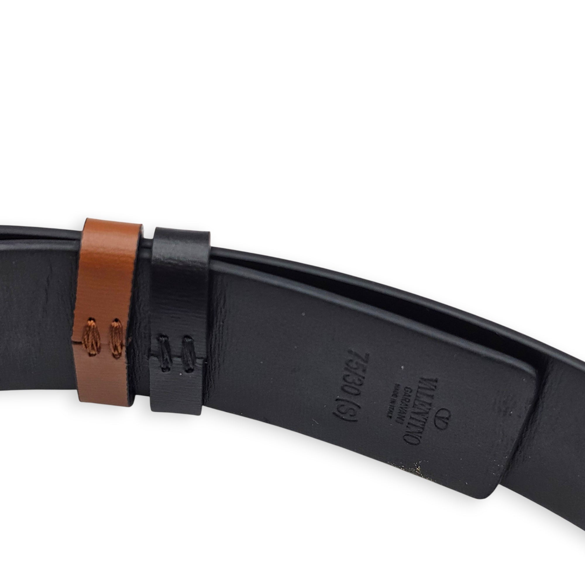 Garavani V Logo 75 Brown Belt in Calfskin Gold hardware CL2608-22787 3