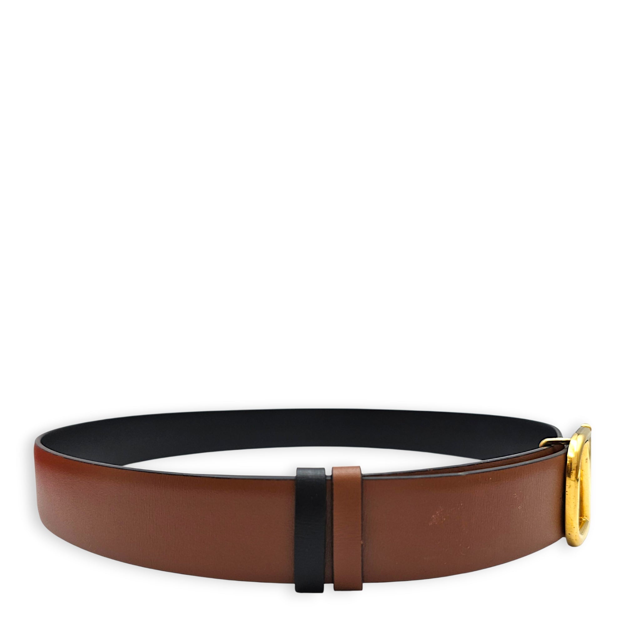 Garavani V Logo 75 Brown Belt in Calfskin Gold hardware CL2608-22787 6