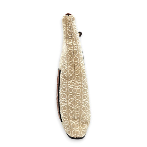 Anagram Oblong Beige Clutch in Canvas Gold hardware CL2608-22788 3