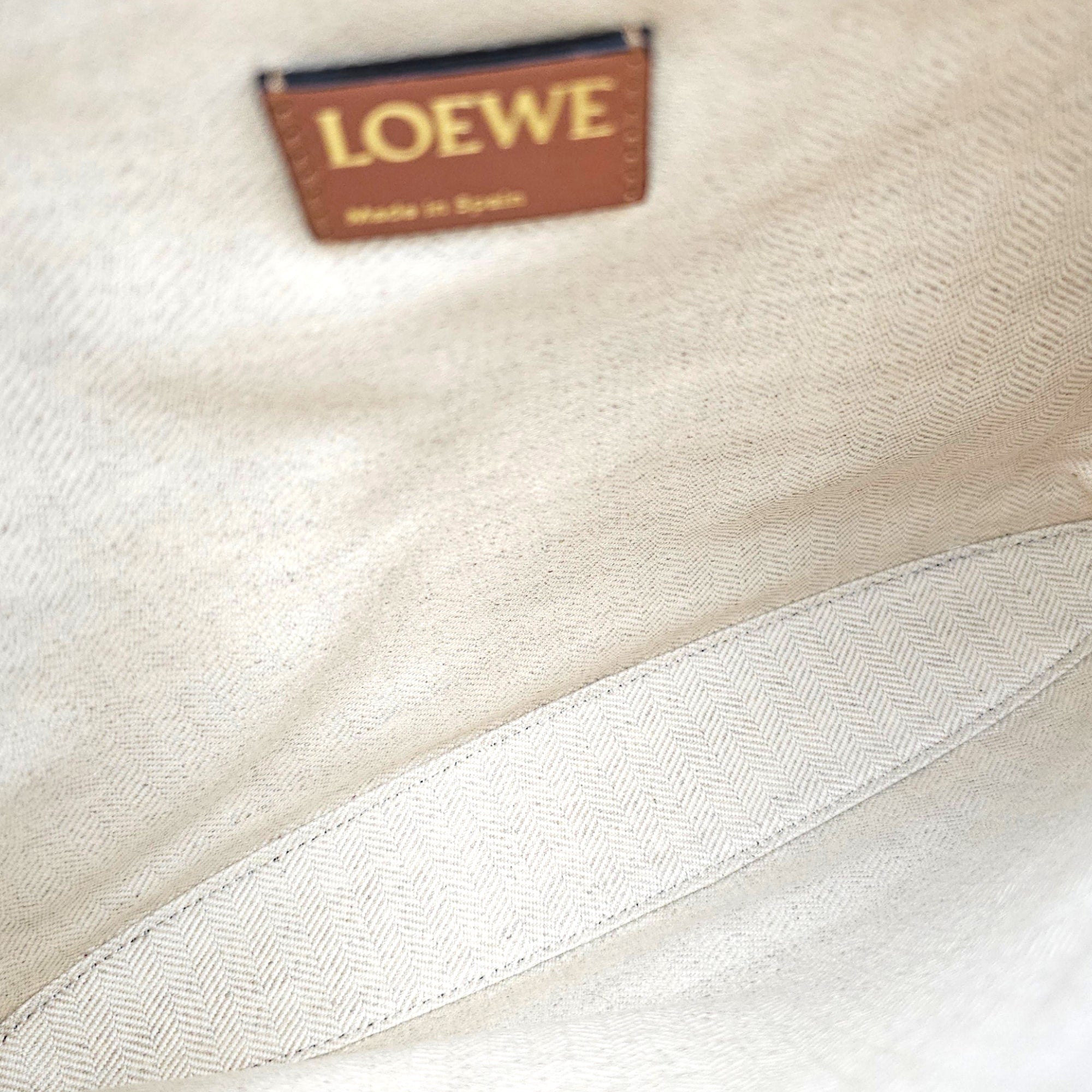 Anagram Oblong Beige Clutch in Canvas Gold hardware CL2608-22788 6