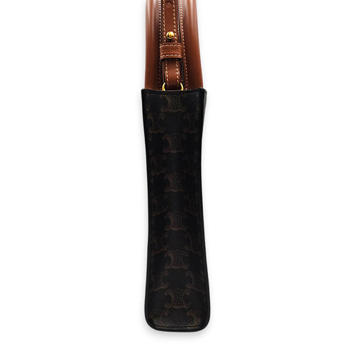 Cabas Vertical Mini Brown Crossbody Bag in Canvas Gold hardware CL2608-22793 3