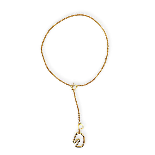 Tonnerre necklace, small model Creme Necklace Gold hardware