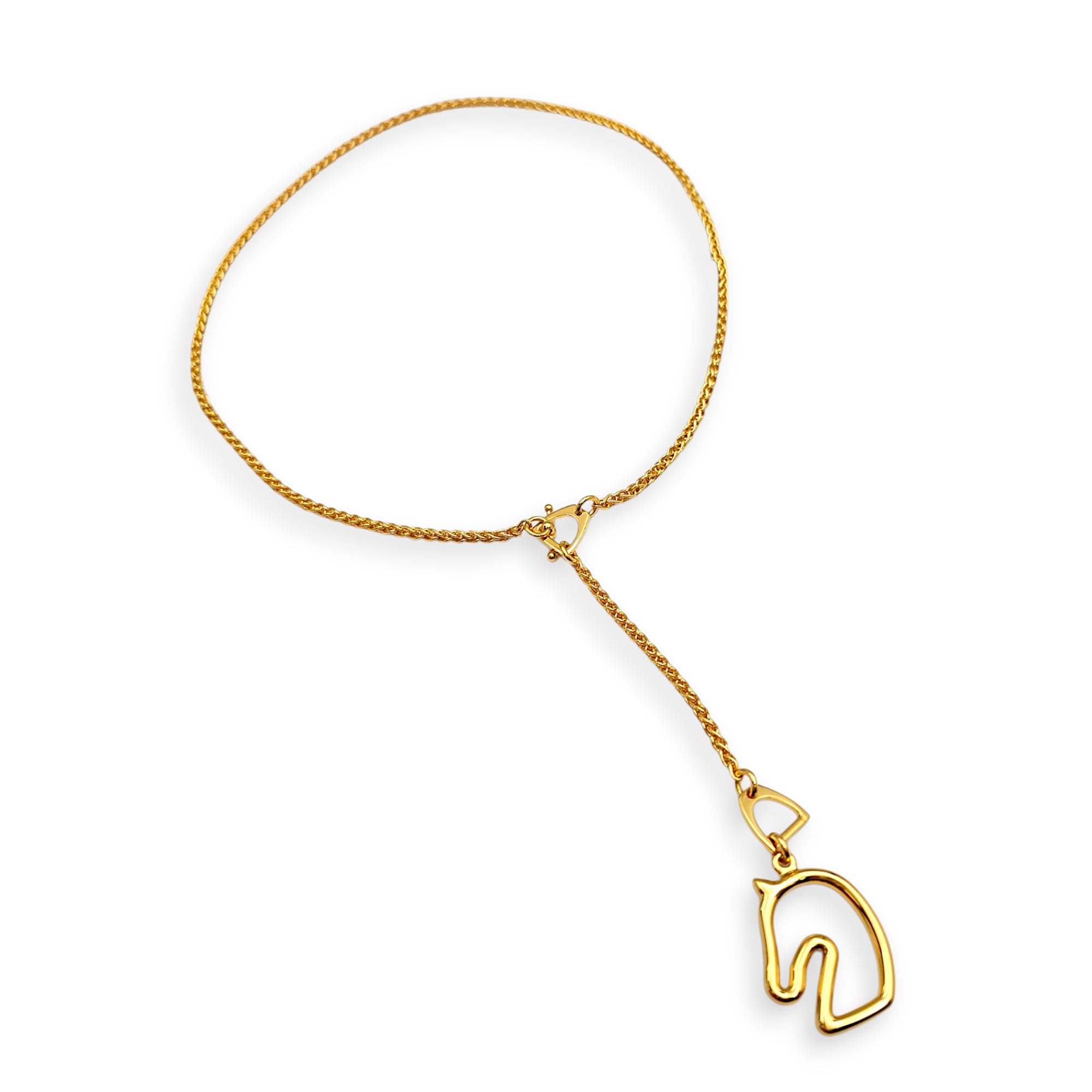 Tonnerre necklace, small model Creme Necklace Gold hardware
