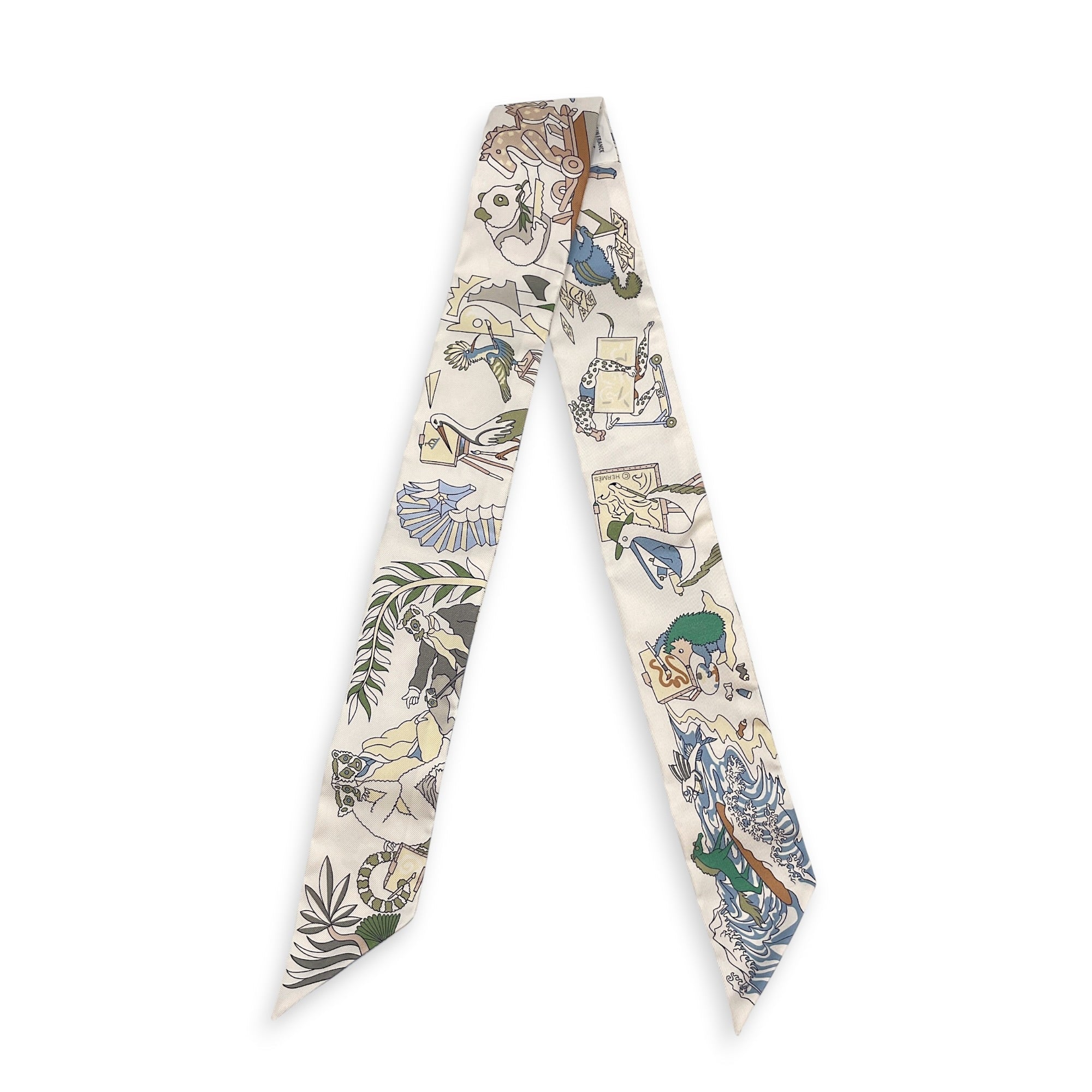 Academia Hippica  Blanc/Bleu Clair/Vert Twilly CL2608-22804 2