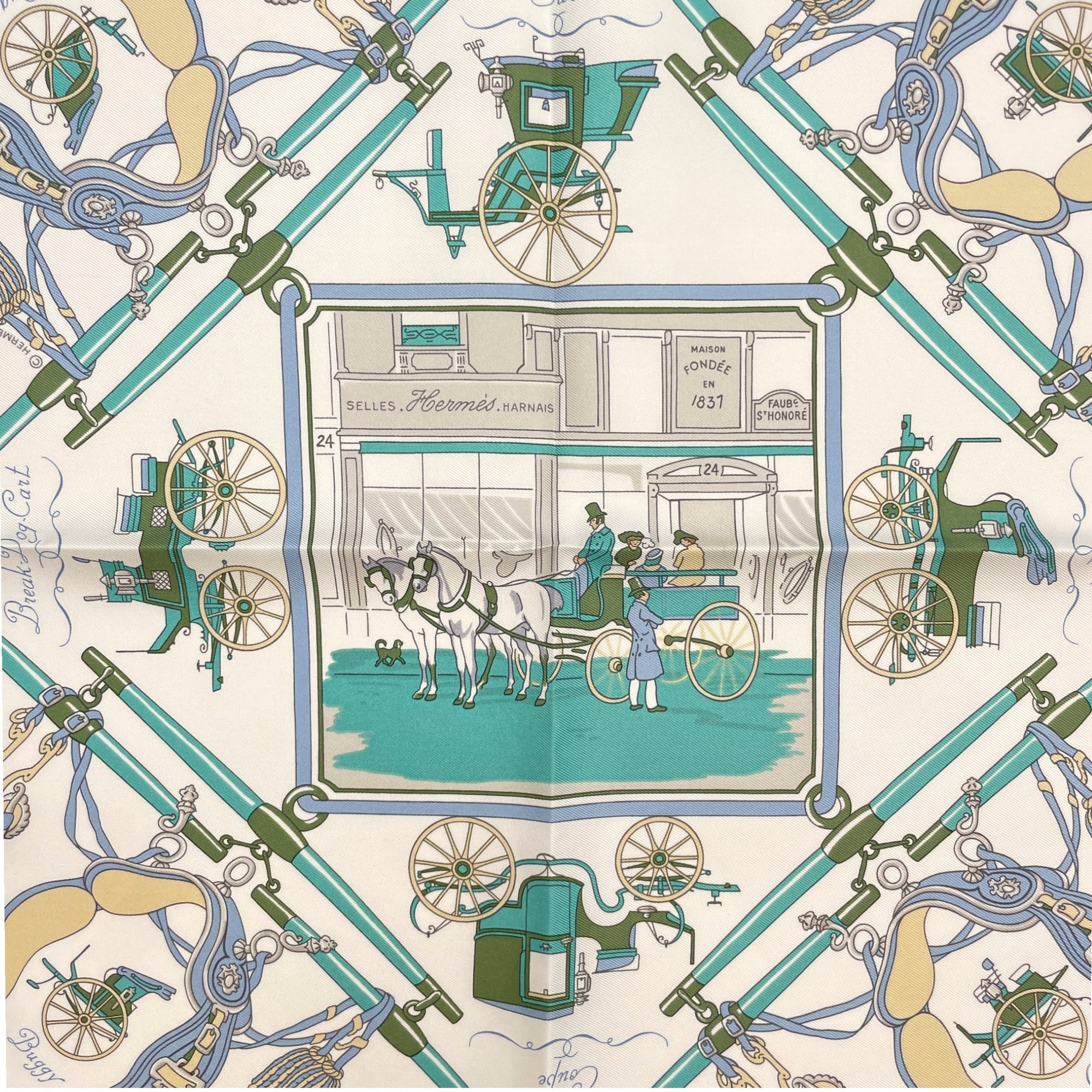 Palonniers  45 Blanc/Bleu/Vert Scarf CL2608-22812 2