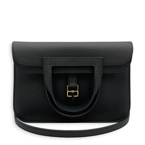 Halzan 25 Black in Clemence Gold hardware CL2608-22823 3