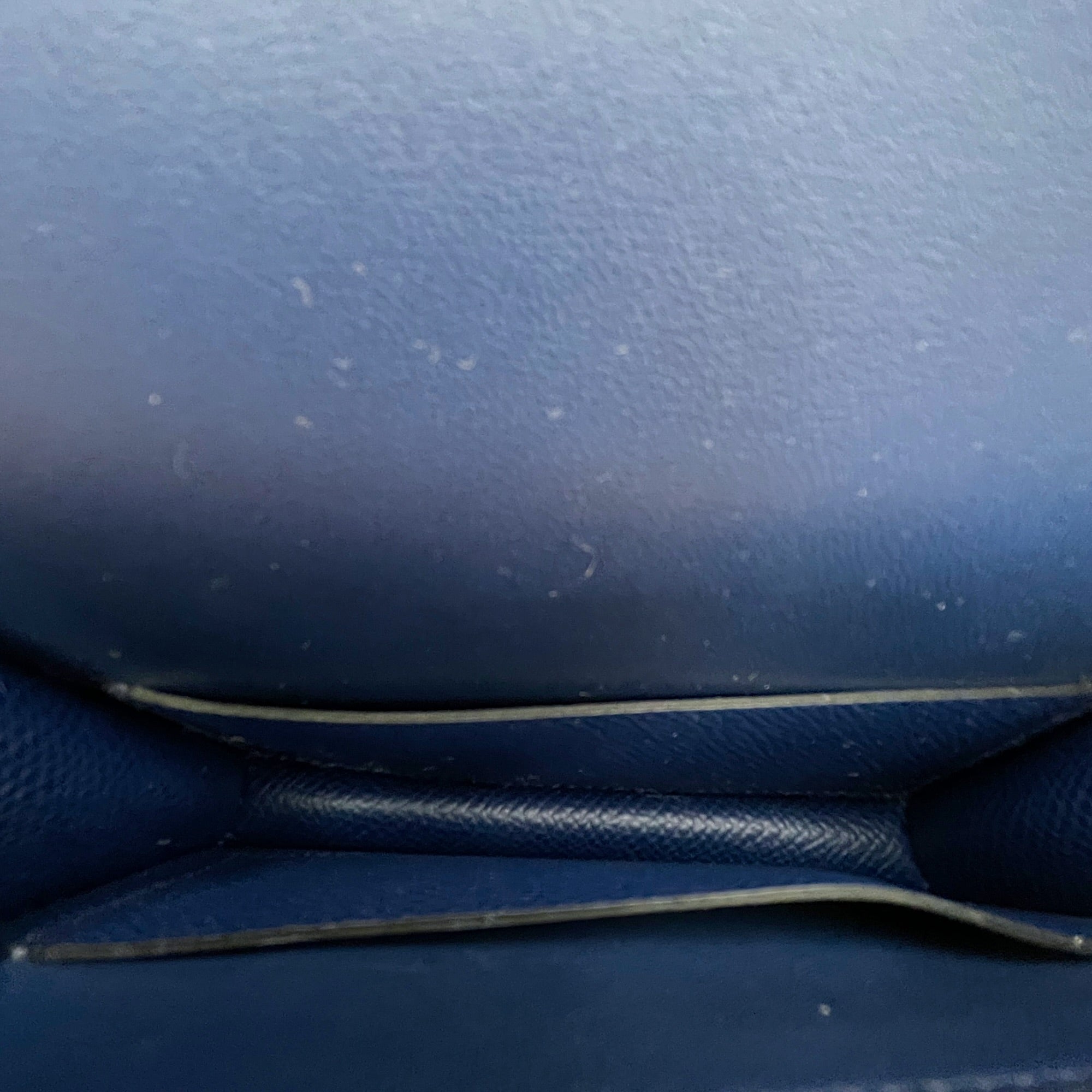Constance Slim Navy Blue Wallet in Epsom Gold hardware CL2608-22825 4