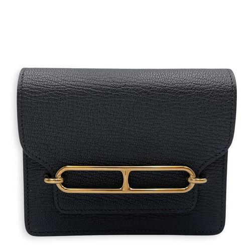 Roulis Slim Black Wallet in Chevre Mysore Permabrass hardware CL2608-22826 1