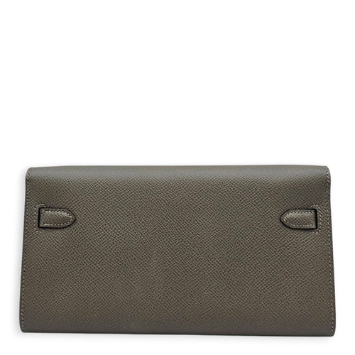 Kelly To Go Gris misty Wallet in Epsom Gold hardware CL2608-22827 2