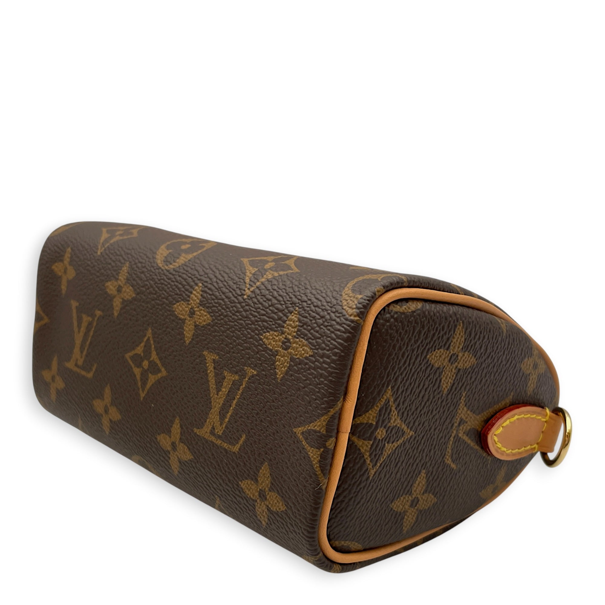 Nano speedy Brown Crossbody Bag in Canvas Gold hardware CL2608-22834 6
