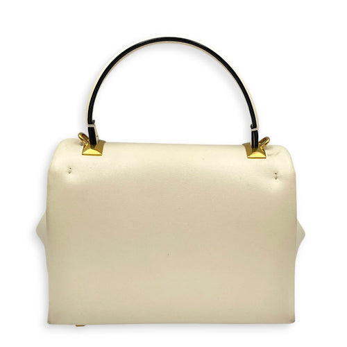 Garavani One Stud 18cm White Top Handle Bag in Nappa Leather Gold hardware CL2608-22835 2