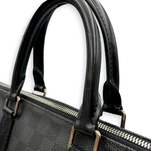 Damier Graphite Porte Documents Jour 40 Grey Shoulder Bag in Canvas Silver hardware