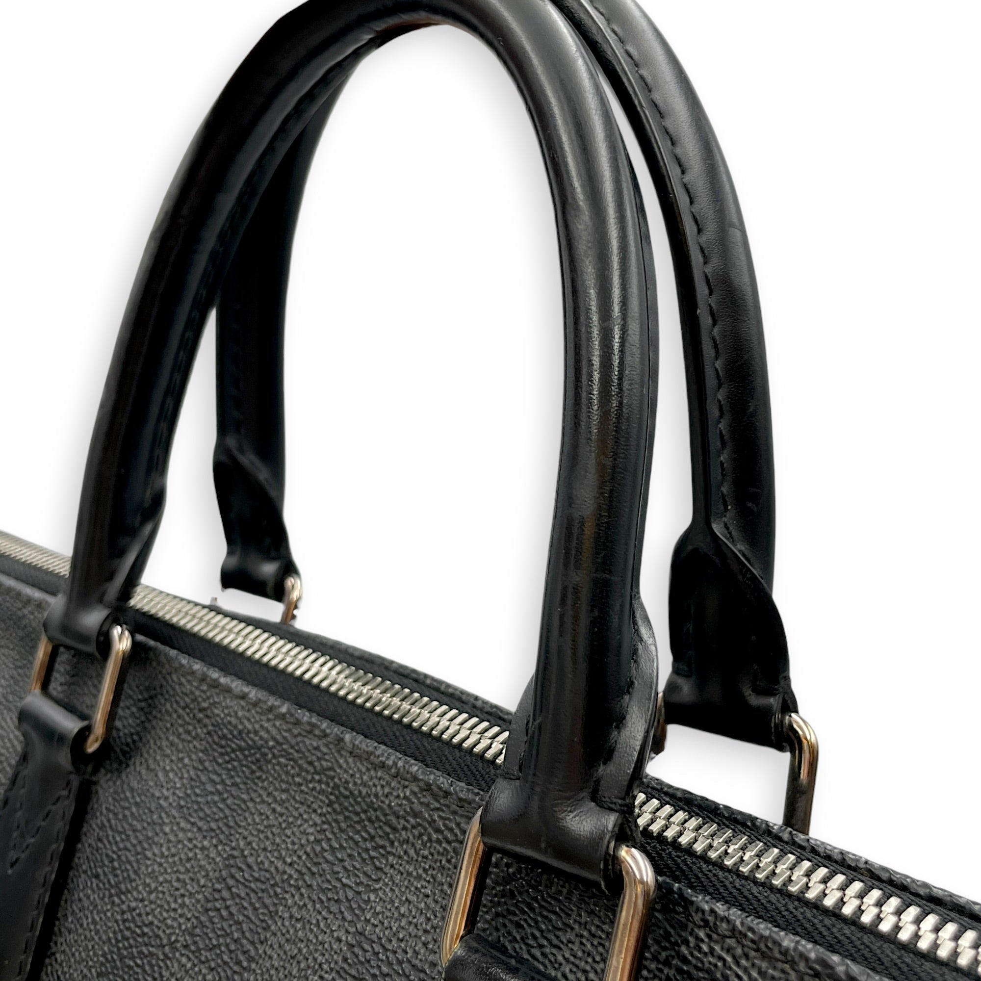 Damier Graphite Porte Documents Jour 40cm Grey Shoulder Bag in Canvas Silver hardware