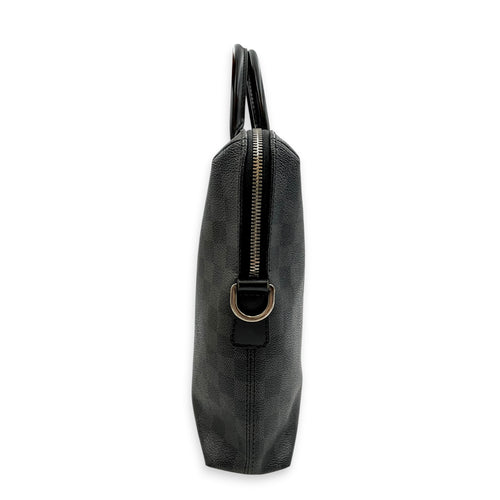 Damier Graphite Porte Documents Jour 40 Grey Shoulder Bag in Canvas Silver hardware