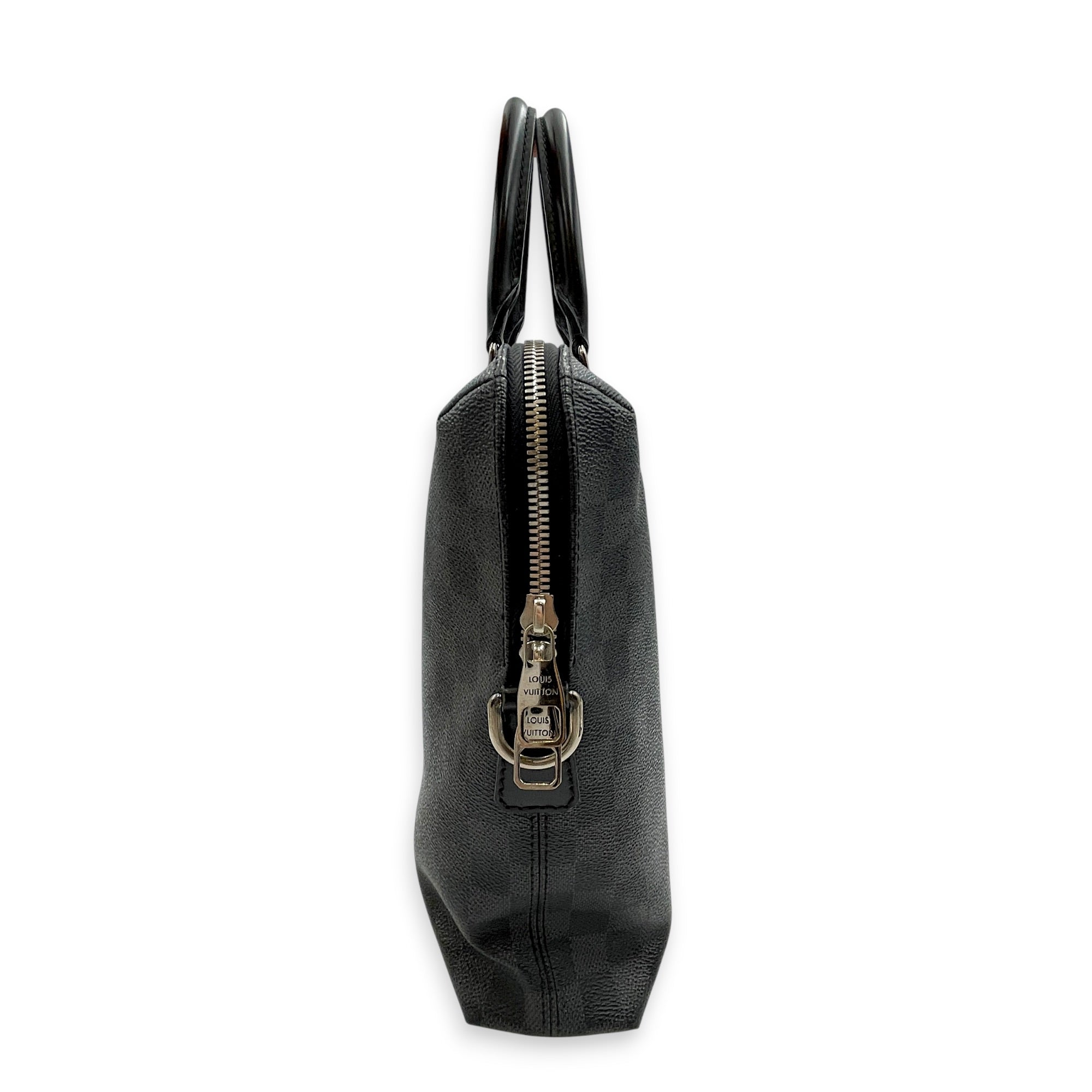 Damier Graphite Porte Documents Jour 40 Grey Shoulder Bag in Canvas Silver hardware