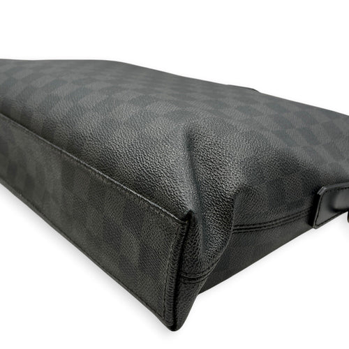 Damier Graphite Porte Documents Jour 40cm Grey Shoulder Bag in Canvas Silver hardware