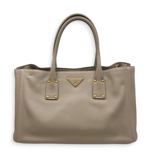 Vitello Daino GM Grey Tote Bag in Calfskin Gold hardware CL2608-22837 1