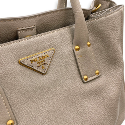 Vitello Daino GM Grey Tote Bag in Calfskin Gold hardware CL2608-22837 10