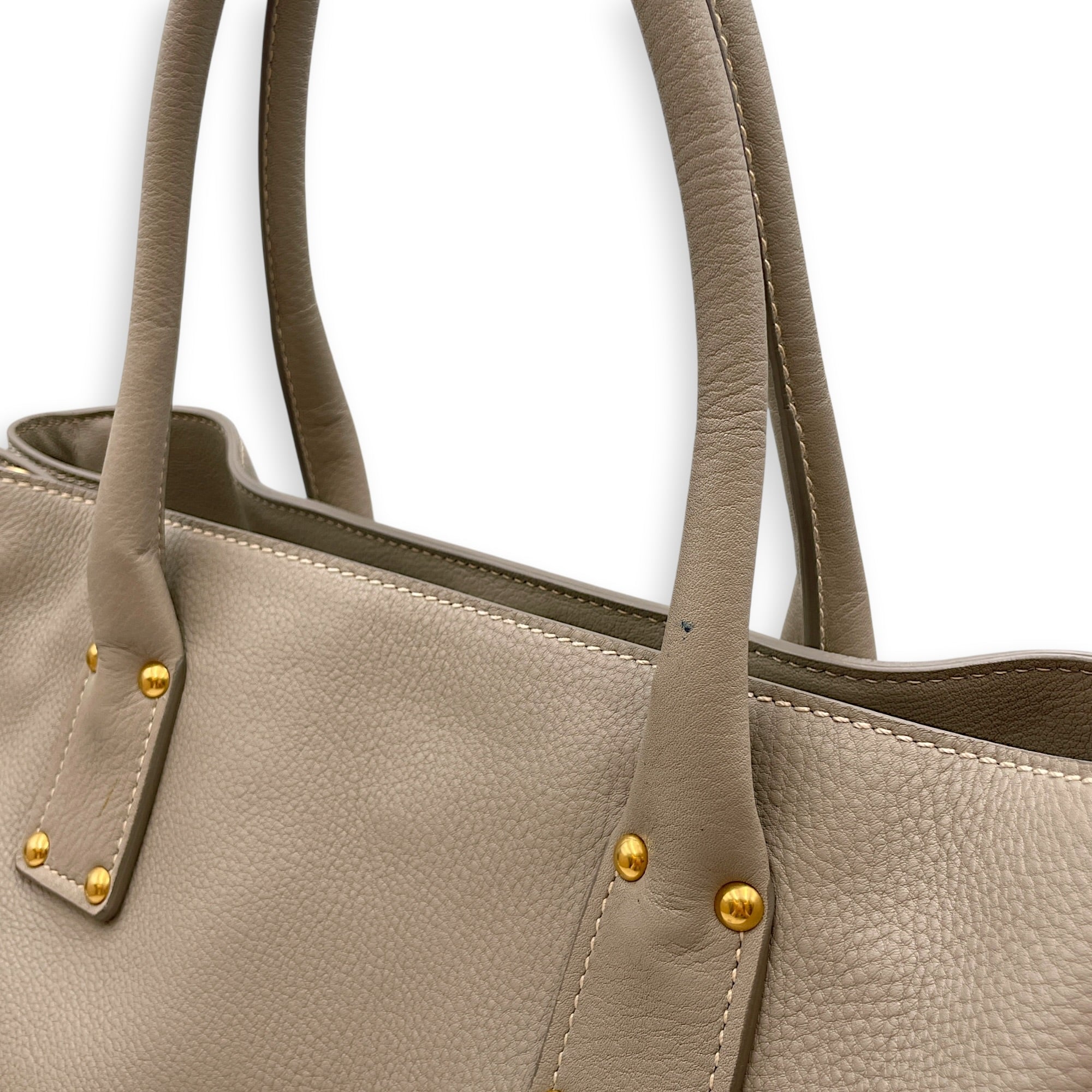 Vitello Daino GM Grey Tote Bag in Calfskin Gold hardware CL2608-22837 11