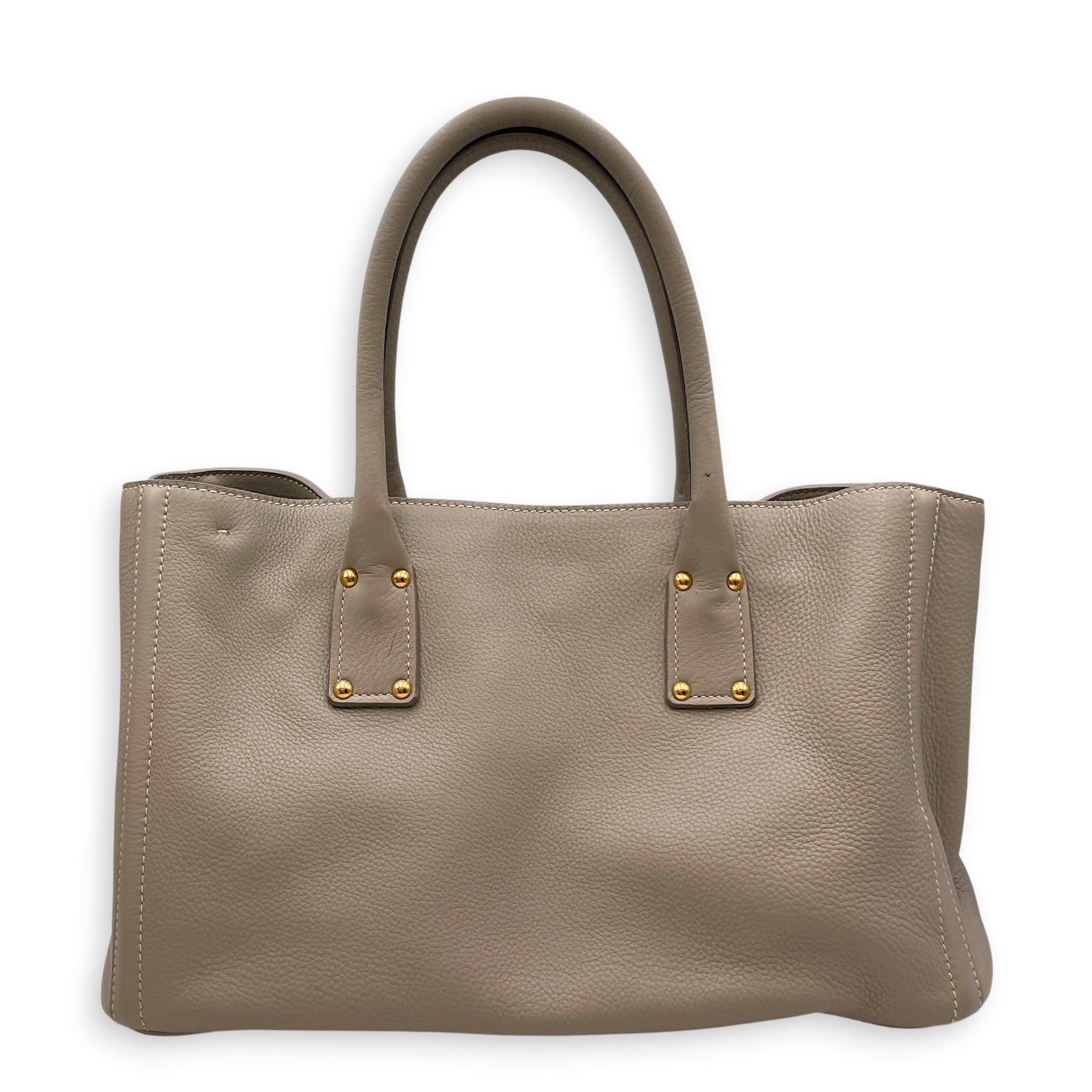 Vitello Daino GM Grey Tote Bag in Calfskin Gold hardware CL2608-22837 2