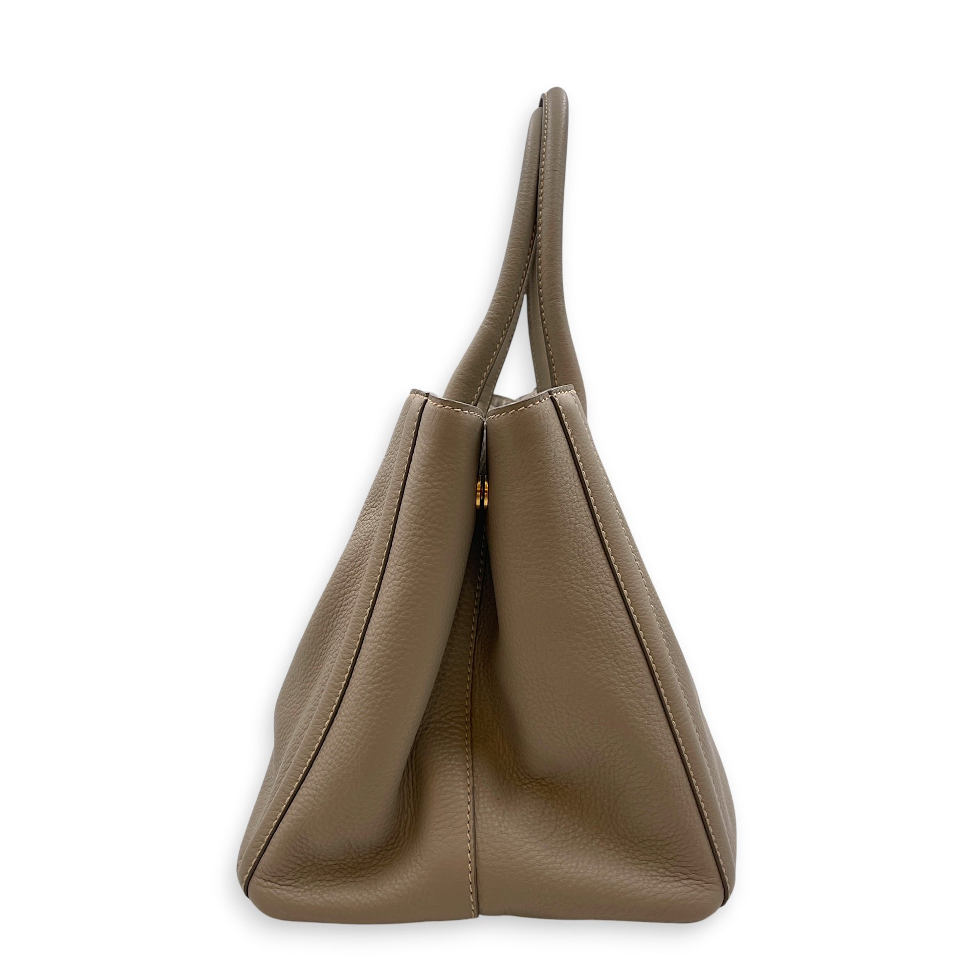 Vitello Daino GM Grey Tote Bag in Calfskin Gold hardware CL2608-22837 4
