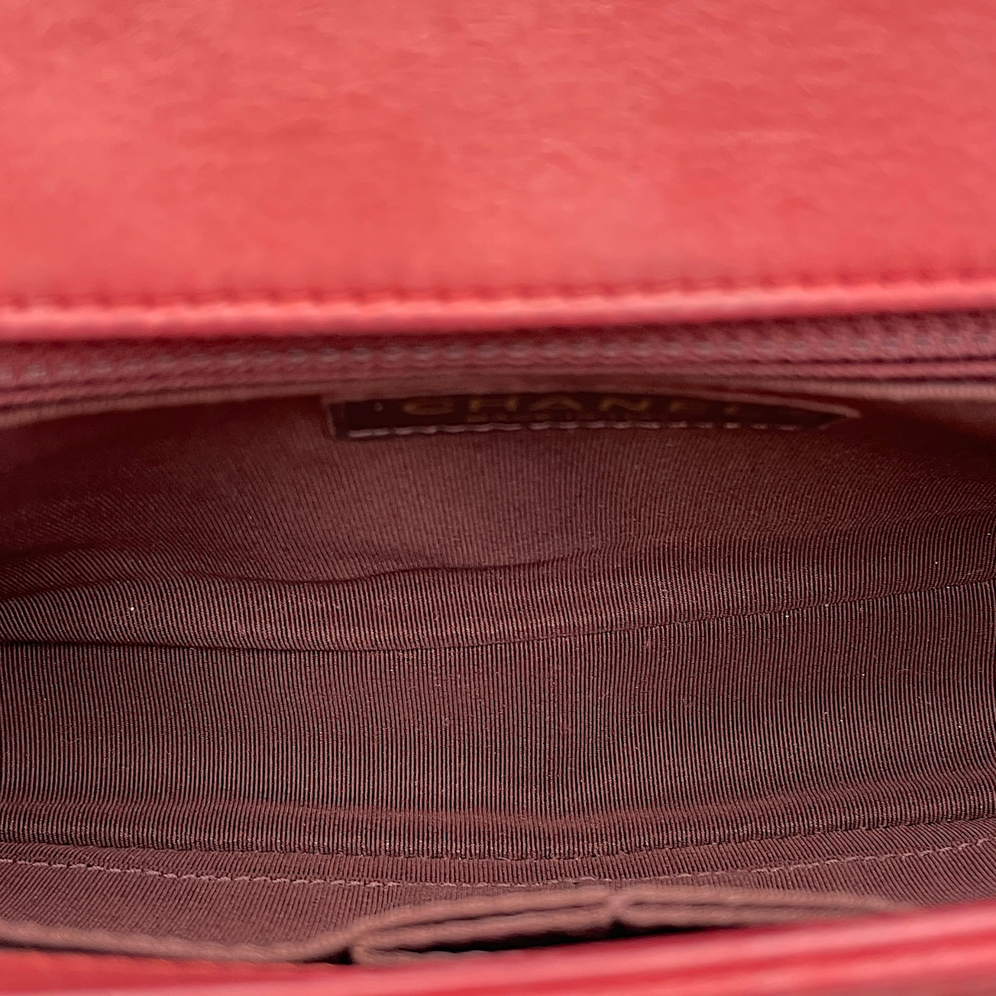Happy Stitch Flap 25cm Red Shoulder Bag in Calfskin Gold hardware CL2608-22838 8