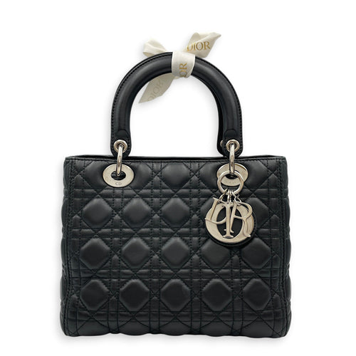 Lady Dior 25cm Black Shoulder Bag in Lambskin Silver hardware CL2608-22839 1