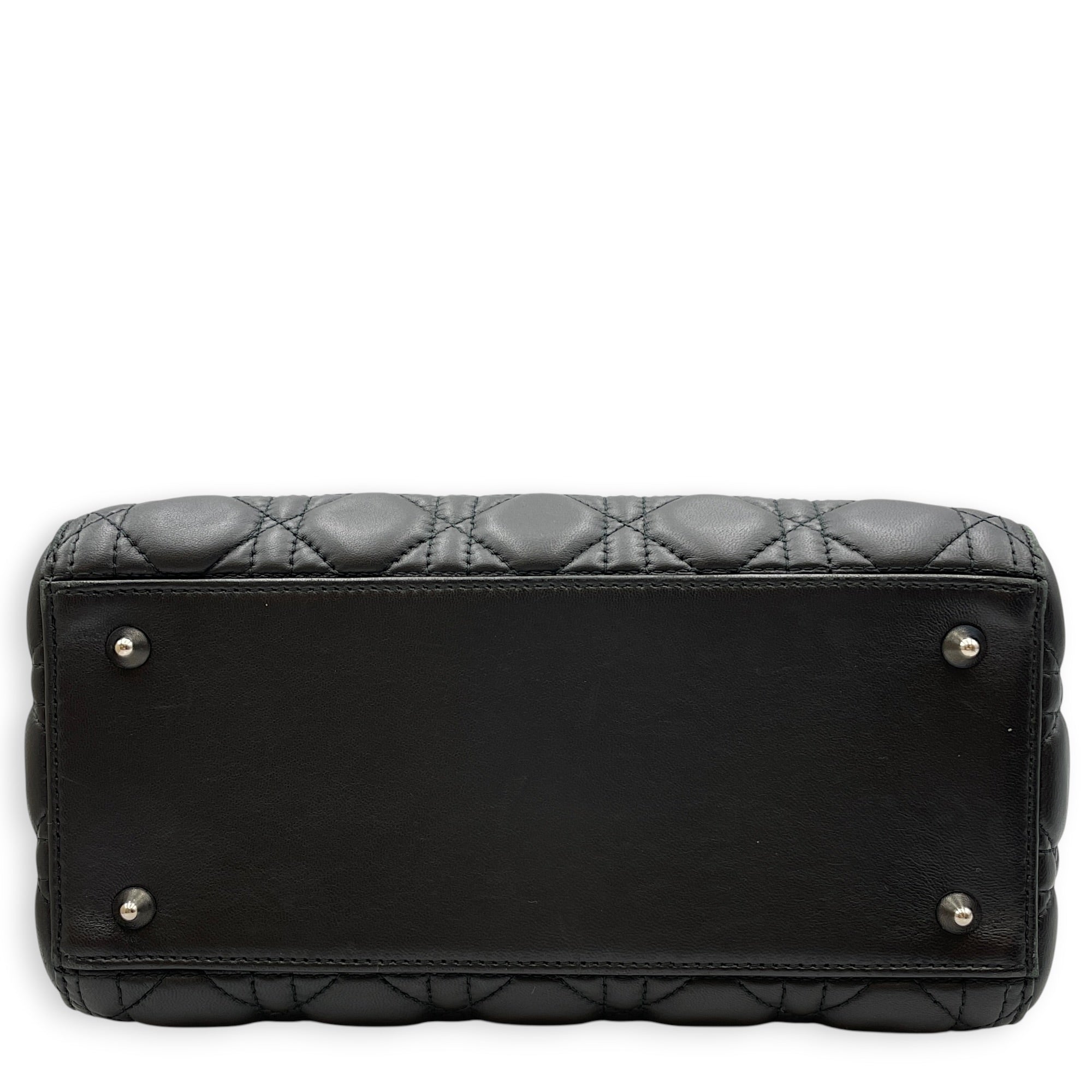 Lady Dior 25cm Black Shoulder Bag in Lambskin Silver hardware CL2608-22839 5