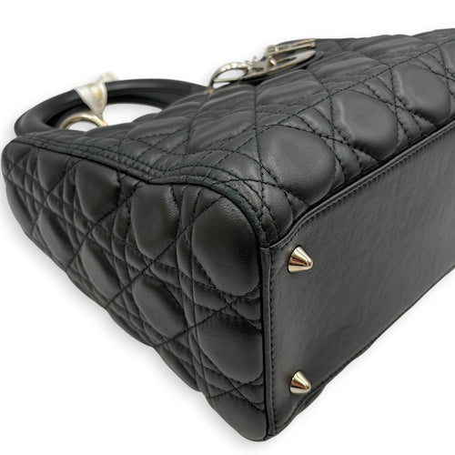Lady Dior 25cm Black Shoulder Bag in Lambskin Silver hardware CL2608-22839 6