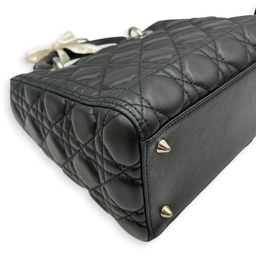 Lady Dior 25cm Black Shoulder Bag in Lambskin Silver hardware CL2608-22839 7