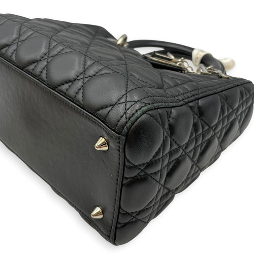 Lady Dior 25cm Black Shoulder Bag in Lambskin Silver hardware CL2608-22839 8
