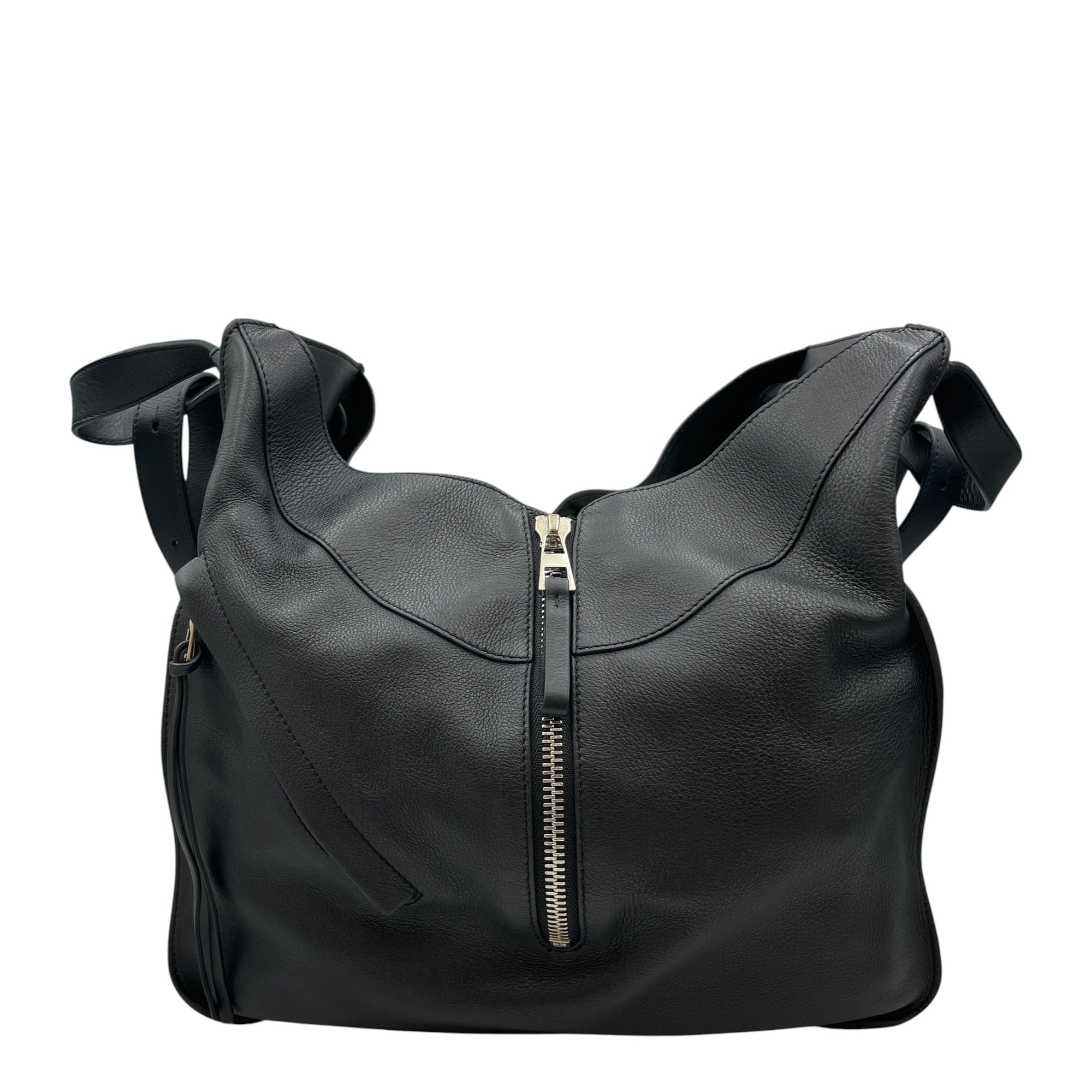Hammock Large Black Shoulder Bag in Calfskin Silver hardware CL2608-22840 3
