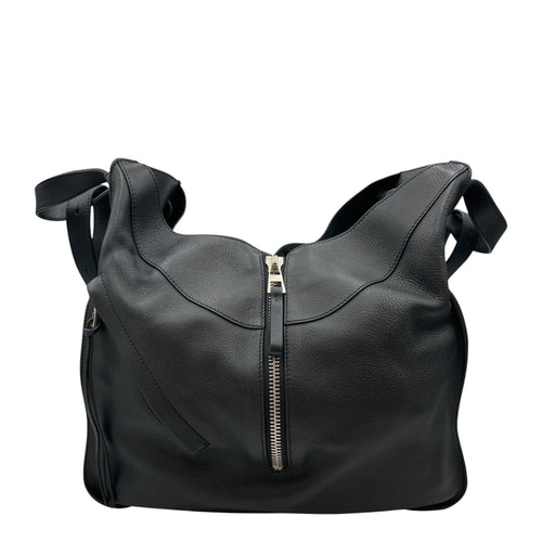 Hammock Large Black Shoulder Bag in Calfskin Silver hardware CL2608-22840 3